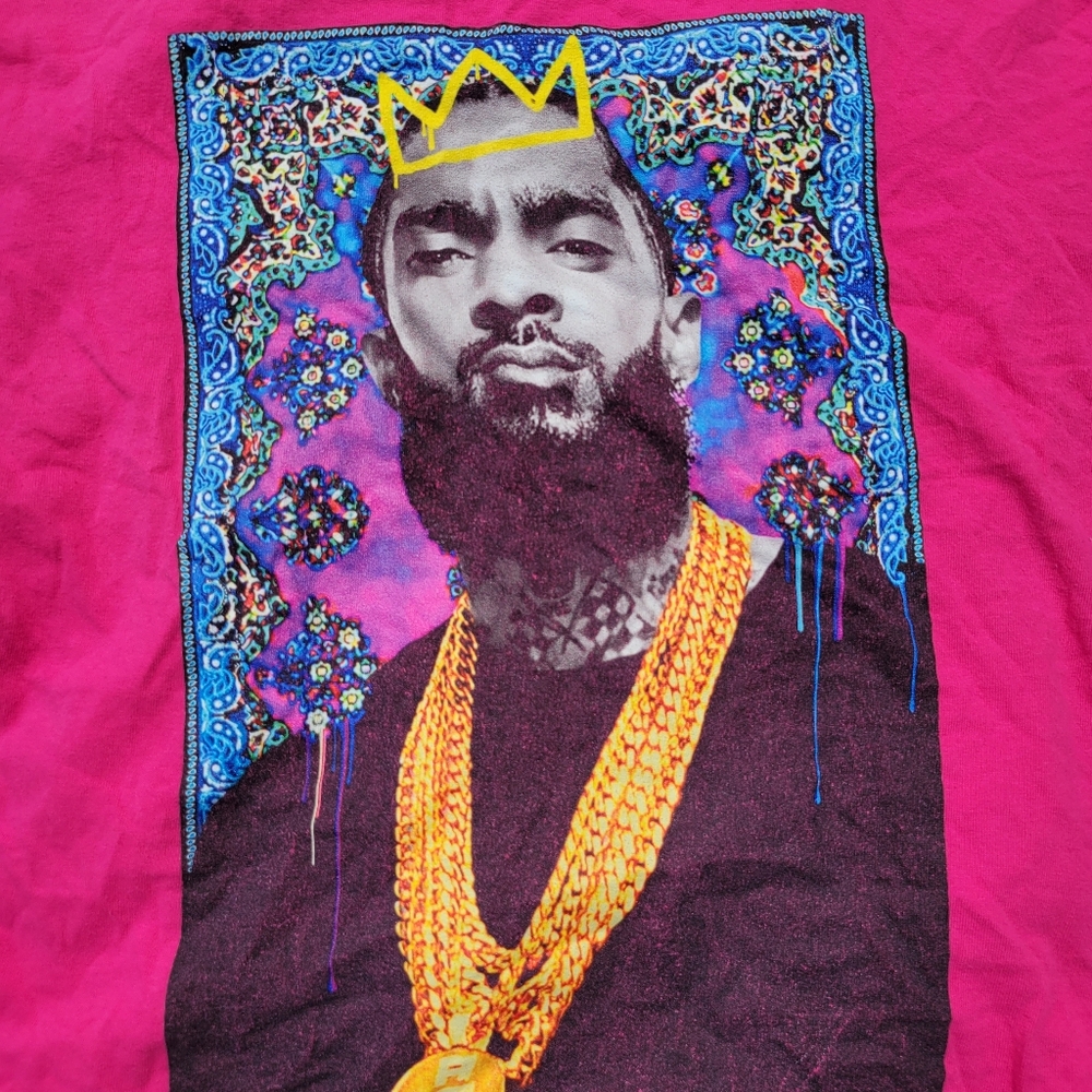 NIPSEY HUSSLE RIP TEE SHIRT SIZE L